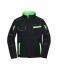 Unisex Workwear Softshell Jacket - COLOR - Black/lime-green 8528