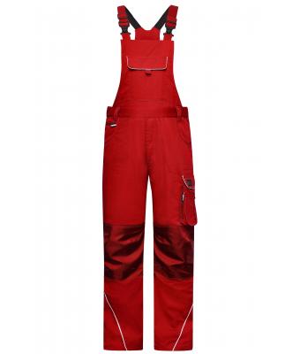 Unisex Workwear Pants with Bib - SOLID - Red 8719