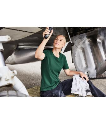 Damen Ladies' ORGANIC Stretch-T Work - SOLID -   OCS Blended Lime-green 8707