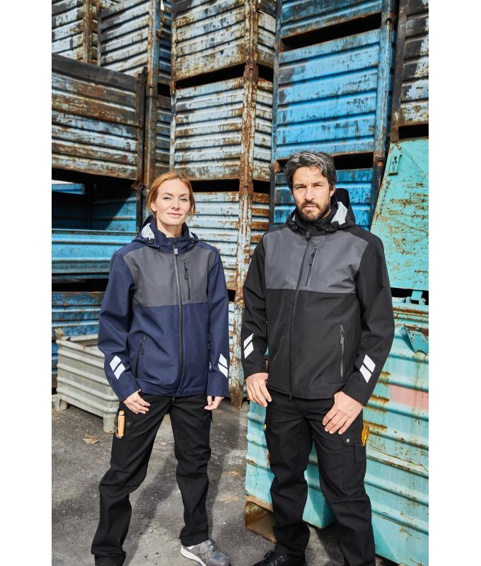 Unisex Hardshell Workwear Jacket GRS Navy/carbon 10433