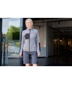 Damen Ladies' Structure Fleece Jacket GRS Carbon-melange/black/red 10435