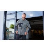 Herren Men's Structure Fleece Jacket GRS Black-melange/black/silver 10436