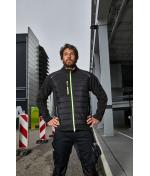 Men Men's Hybrid Jacket GRS Black/neon-yellow 10440