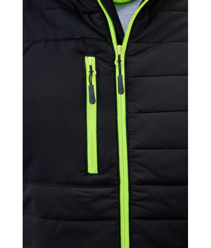Men Men's Hybrid Jacket GRS Black/neon-yellow 10440