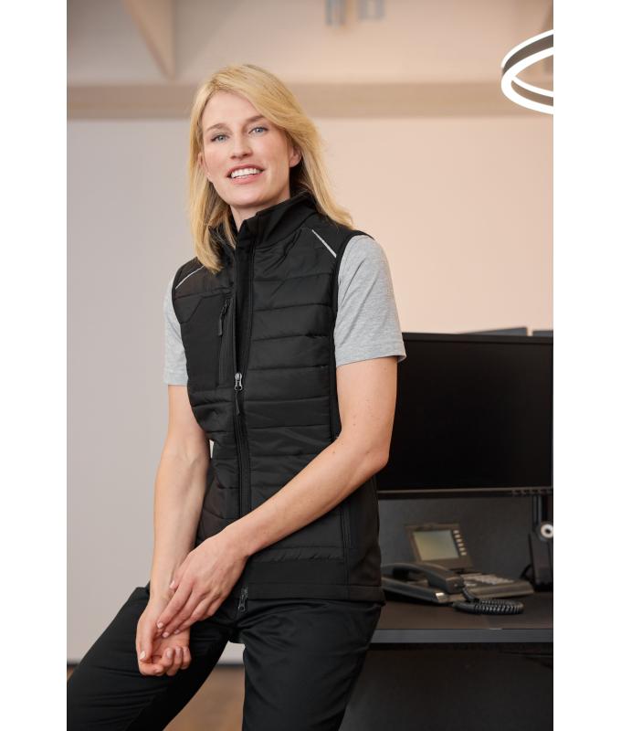 Damen Ladies' Hybrid Vest GRS Black/black 10441