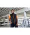 Men Men's Hybrid Vest Black/neon-orange 10442