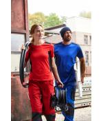 Damen Ladies' Workwear T-Shirt - STRONG - Red/black 10439