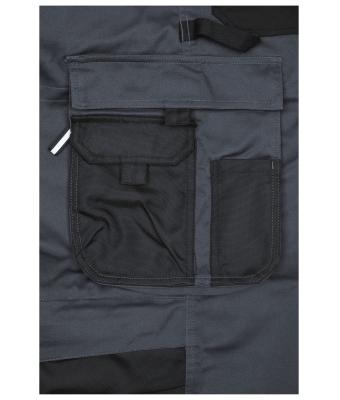 Unisex Workwear Pants with Bib - STRONG -   GRS White/carbon 10437