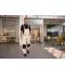 Unisex Workwear Pants with Bib - STRONG -   GRS White/carbon 10437