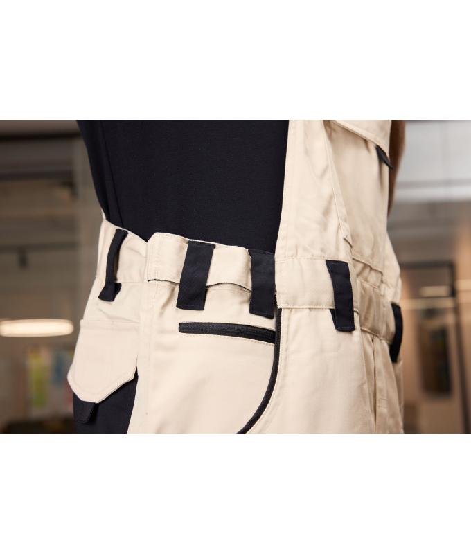 Unisex Workwear Pants with Bib - STRONG - GRS & OCS Blended White/carbon 10437