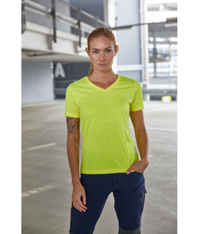 Damen Ladies' Signal Workwear T-Shirt Neon-yellow 10451
