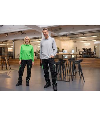 Damen Ladies' Workwear-Long-Sleeved Polo   OCS Blended Carbon 10527