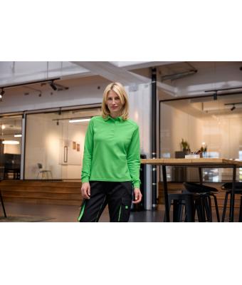 Ladies Ladies' Workwear-Long-Sleeved Polo   OCS Blended Lime-green 10527