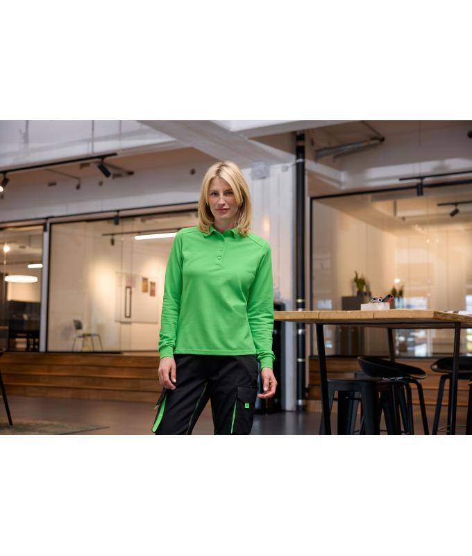 Ladies Ladies' Workwear-Long-Sleeved Polo OCS Blended White 10527