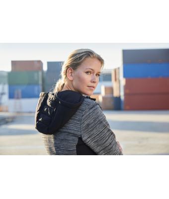 Damen Ladies' Padded Hybrid Jacket Olive-melange/black 10529