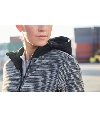Damen Ladies' Padded Hybrid Jacket Red-melange/black 10529