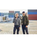 Men Men's Padded Hybrid Jacket Royal-melange/navy 10530