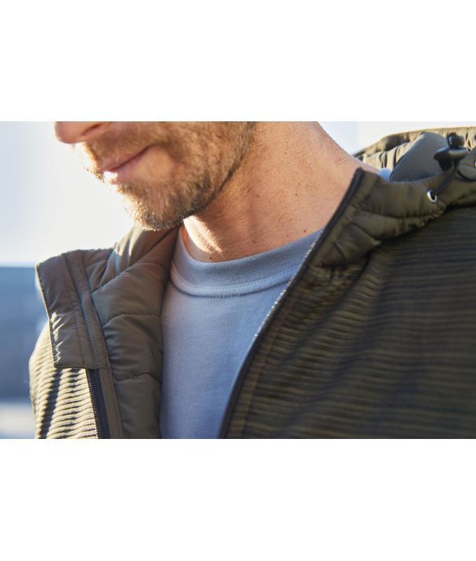 Men Men's Padded Hybrid Jacket Red-melange/black 10530