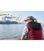 Damen Ladies' Padded Hybrid Vest Carbon-melange/black 10532