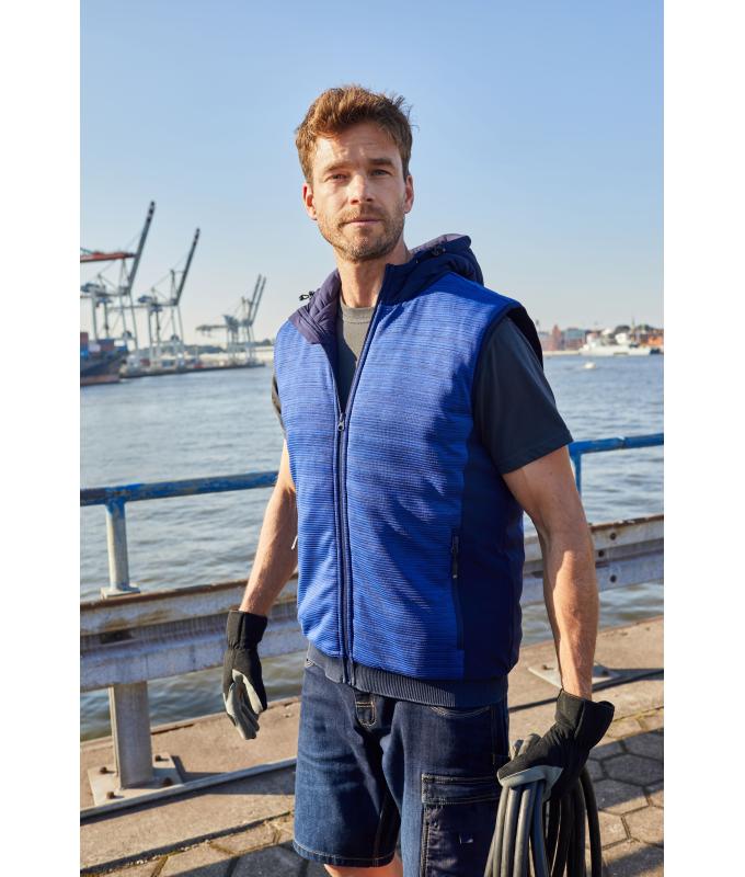 Herren Men's Padded Hybrid Vest Olive-melange/black 10533