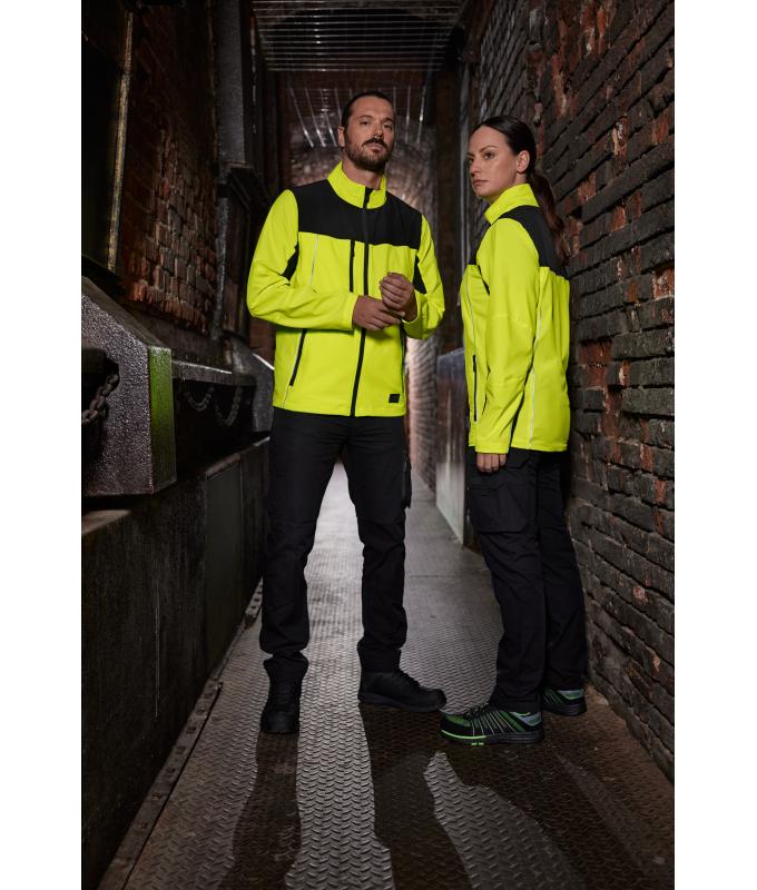 Unisex Signal-Workwear Jacket Neon-yellow/black 11164