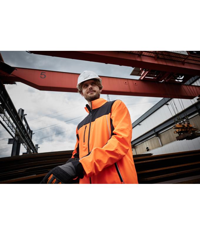Unisex Signal-Workwear Jacket Neon-yellow/black 11164