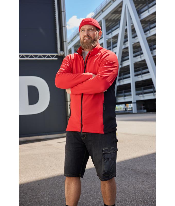 Herren Men's Stretchfleece Jacket Red/black 11479