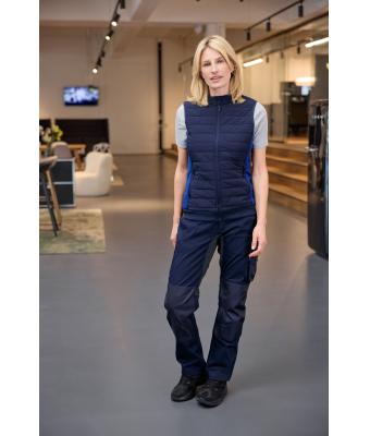 Damen Ladies' Padded Hybrid Vest Navy/royal-melange 11481