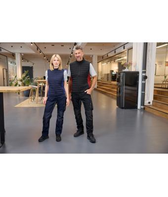 Herren Men's Padded Hybrid Vest Black/red-melange 11482