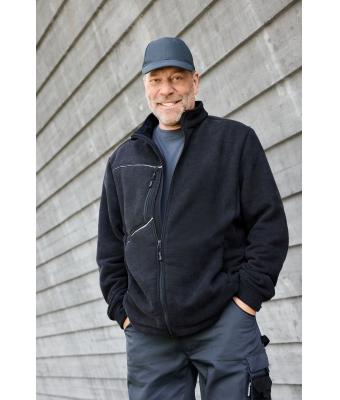 Unisex Fleece Jacket - Corduroy Look Navy 11799