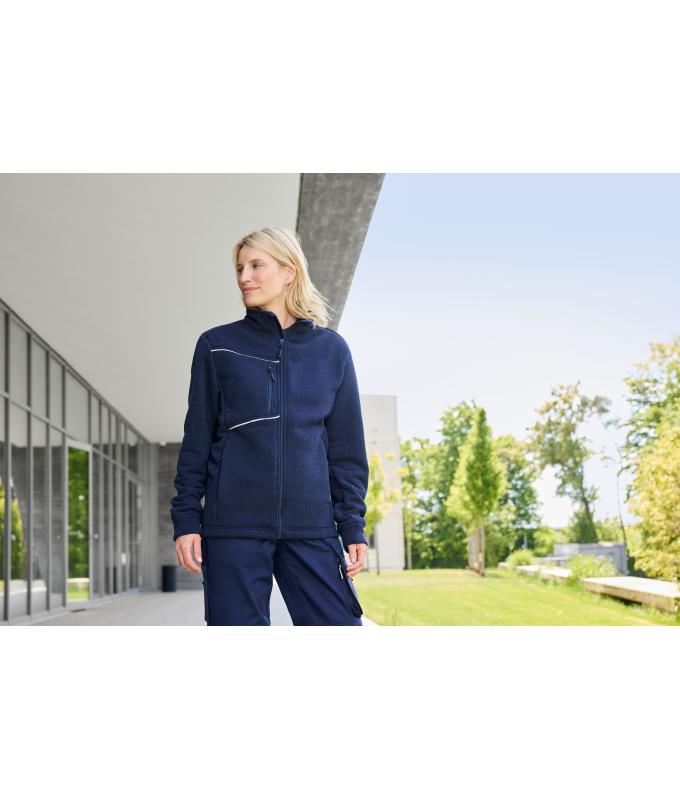 Unisex Fleece Jacket - Corduroy Look Steel-grey 11799