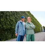 Unisex Workwear Knitted Fleece Jacket Steel-blue-melange/nature 12032