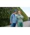 Unisex Workwear Knitted Fleece Jacket Steel-blue-melange/nature 12032