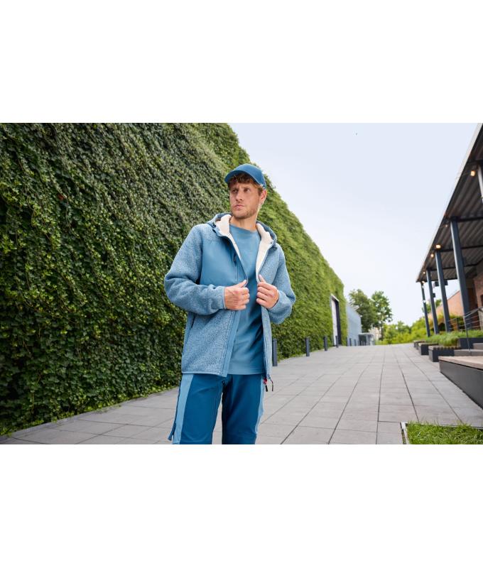 Unisex Workwear Knitted Fleece Jacket Cement-melange/nature 12032