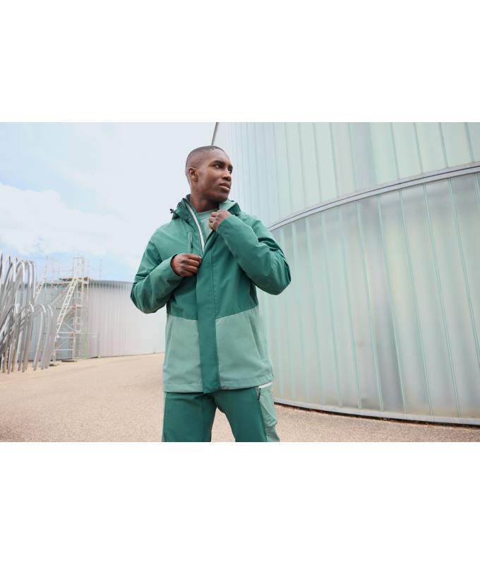 Unisex Workwear Hardshell Rainjacket Industrial-green/foggy-green 12028