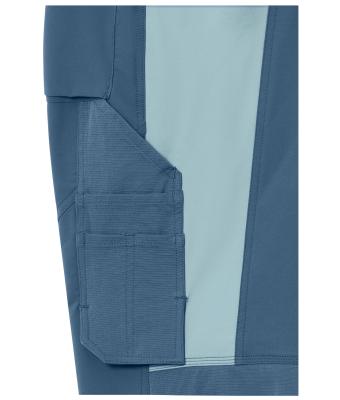 Unisex Workwear Pants (All-Season) 4-Way Stretch Deep-blue/steel-blue 12029