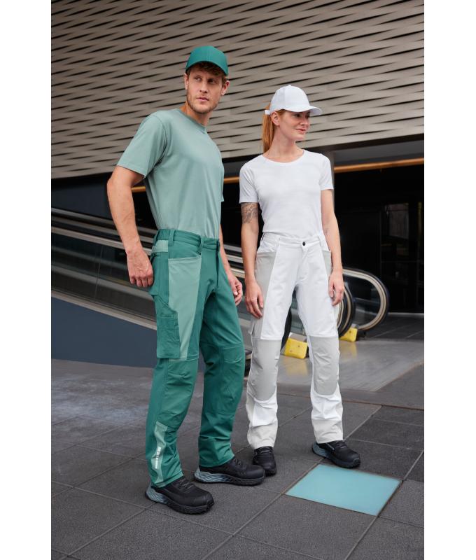 Unisex Workwear Pants (All-Season) 4-Way Stretch Industrial-green/foggy-green 12029
