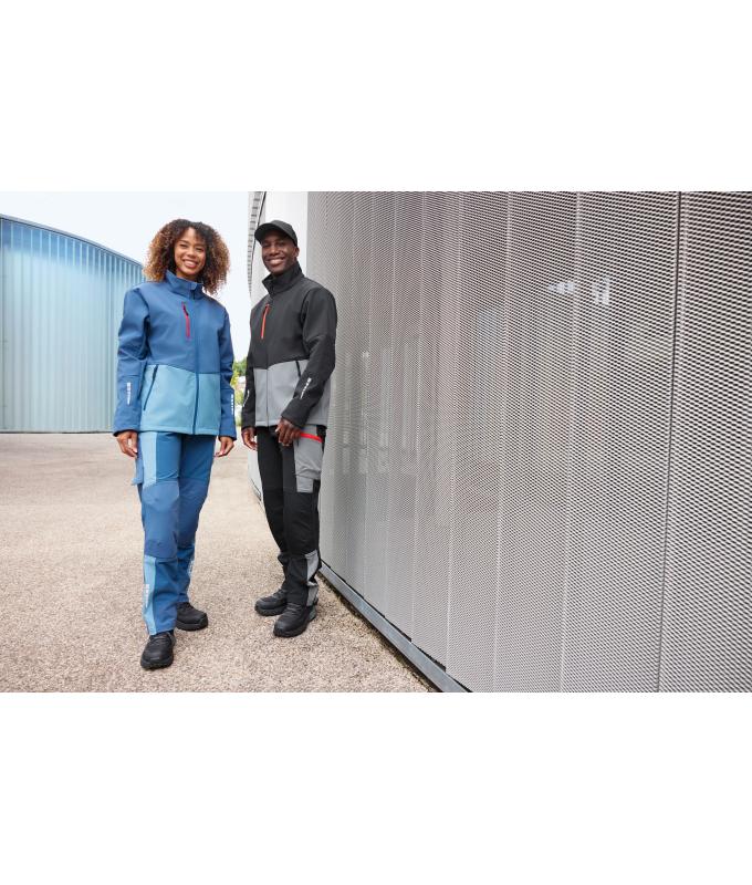 Unisex Workwear Softshell Jacket Black/metal-grey 12034
