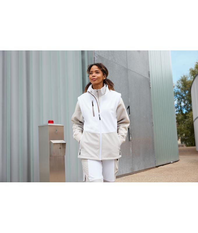 Unisex Workwear Softshell Vest White/cement 12035