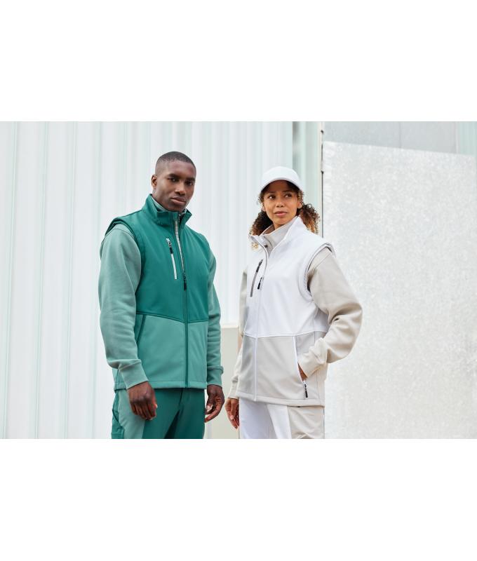 Unisex Workwear Softshell Vest White/cement 12035