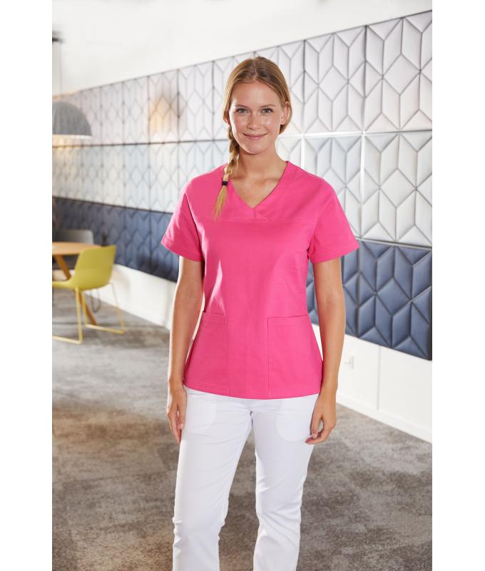 Damen Ladies' Stretch-Kasack White 10542
