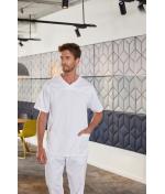 Herren Men's Stretch-Kasack White 10543