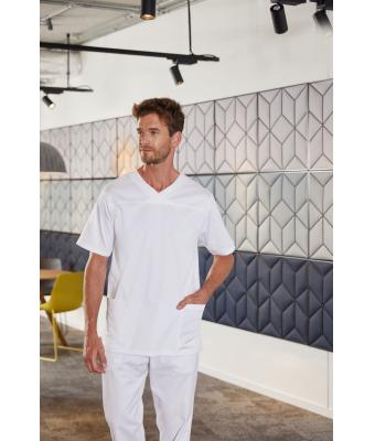 Herren Men's Stretch-Kasack White 10543