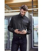 Herren Men's Business Shirt Long-Sleeved Red 8389