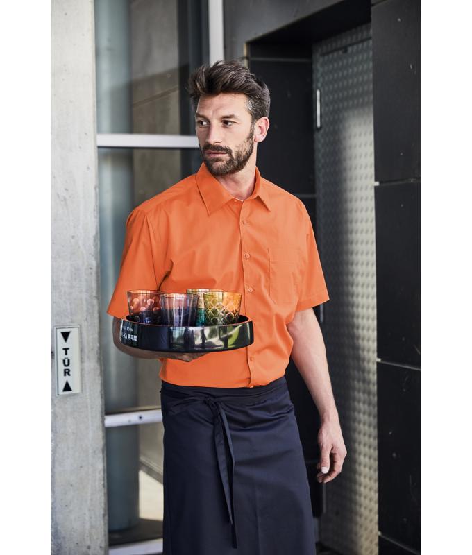 Men Men's Business Shirt Short-Sleeved Navy 8391