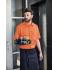 Herren Men's Business Shirt Short-Sleeved Orange 8391
