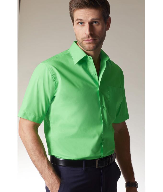 Men Men's Business Shirt Short-Sleeved Wine 8391