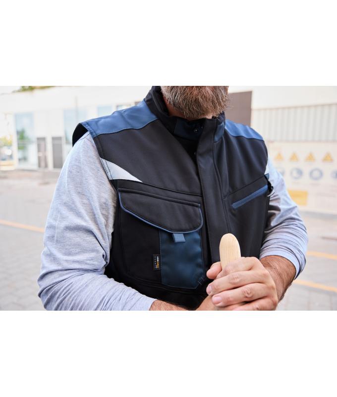Unisex Craftsmen Softshell Vest - STRONG - Black/carbon 8166