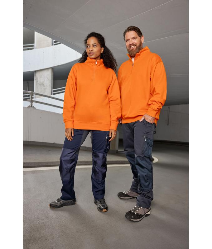 Unisex Workwear Half-Zip Sweat Black 8172