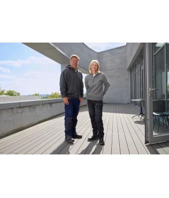 Unisex ORGANIC Workwear Half-Zip Hoody   OCS Blended & RCS Light-melange 10447